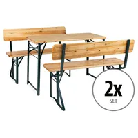 Stagecaptain Hirschgarten Bierzeltgarnitur 6-tlg. Beige