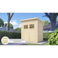Konifera Gartenhaus KONIFERA "Amrum 1", beige (naturbelassen), Fußboden im