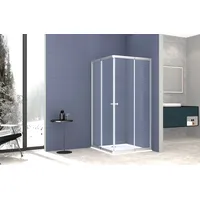 WELLTIME Eckdusche WELLTIME "Trento", grau (silberfarben), B:90cm H:180cm T:90cm,