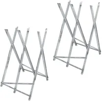 ECD Germany 2er Set Sägebock für Kettensäge, 3-fach, Metall