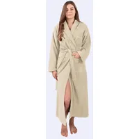 Normani Bademantel aus 100 % Baumwolle Lola in Beige