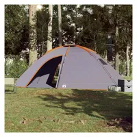 VidaXL Kuppelzelt 8 Personen Grau/Orange