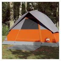 VidaXL Kuppelzelt 3 Personen Grau/Orange