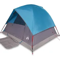 VidaXL Kuppel-Campingzelt 3 Personen Blau Wasserdicht