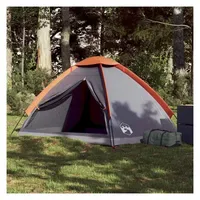 VidaXL Kuppelzelt 2 Personen Grau/Orange