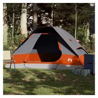 VidaXL Kuppel-Campingzelt 2 Personen Grau/Orange