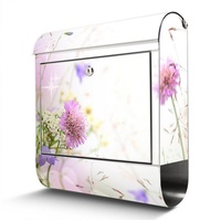 Banjado Wandbriefkasten Edelstahl Glitzernde Wiese inkl. Zeitungsfach