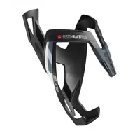 Elite Trinkflaschenhalter Custom Race Plus Elastomer-Gummi, mattschwarz/weiß