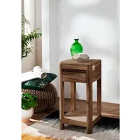 MASSIVMOEBEL24.DE Beistelltisch Pink Sheesham 30 x 30 x 60