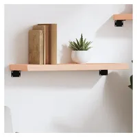 VidaXL Wandregal 60x20x4 cm Massivholz Eiche Unbehandelt