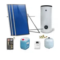 Sunex Solaranlage Solarpaket 3 Kollektoren Speicher Flachdach Flachkollektor Speicher