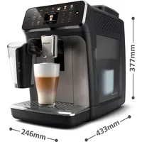 Philips 4400 Series LatteGo EP4449/70 Schwarz/Silber