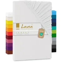 LAVEA Spannbettlaken Baumwolle-Jersey 60 x 130 - 70 x