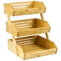ADEL DREAM AdelDream Bambus-Obstkorb 3-stöckiger Servierkorb Obstschale und Snack-Ausstellungsständer