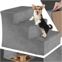Tectake tectake® Haustiertreppe, für Hunde und Katzen, Belastbarkeit 50