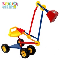 SPIELWERK Spielwerk® Sitzbagger 360° Radius Schwenk- und Greiffunktion bis