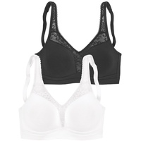 PETITE FLEUR Entlastungs-BH Damen weiß+schwarz Gr.95E