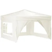 VidaXL Partyzelt Faltbar mit Seitenwänden Creme 3 x 3