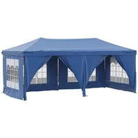 VidaXL Partyzelt Faltbar mit Seitenwänden Blau 3 x 6