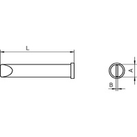 Weller Lötspitze Serie XT, Meißelform, XT E/5,9 x 1,2