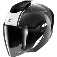 Shark RS Jet Carbon Skin, Jethelm - Schwarz/Weiß /