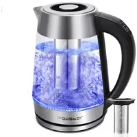 Aigostar Wasserkocher Aigostar Glas Wasserkocher mit Temperatureinstellung 1,7L, 60°-100°C,