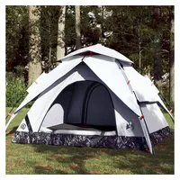 VidaXL Kuppel-Campingzelt 3 Personen Weiß Verdunkelt Quick Release