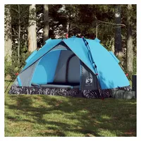 VidaXL Kuppel-Campingzelt 3 Personen Blau Quick Release
