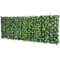 Outsunny Sichtschutzhecke 300 x 100 cm Grün Kunststoff