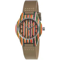Holzwerk LINZ BROWN bunte moderne kleine Leder & Holz