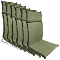 Buri 6X Gartenstuhlauflage 118x47 4,5cm stark in Grün für