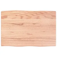 VidaXL Tischplatte 60x40x2 cm Massivholz Eiche Behandelt Baumkante