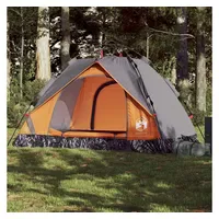 VidaXL Kuppel-Campingzelt 2 Personen Grau/Orange
