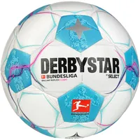 Derbystar Bundesliga Brillant S-Light 290g Leicht-Fußball 2024/25 Kinder weiss/blau/pink