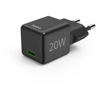 Hama Schnellladegerät USB-C Super-Mini-Charger PD 20 W schwarz (201984)