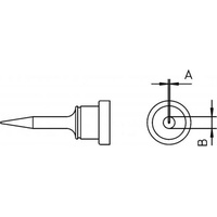 Weller Lötspitze Serie LT, Meißelform, LT 1SC/0,4 x 0.15mm