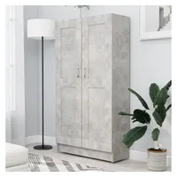 VidaXL Bücherregal Betongrau 82,5x30,5x150 cm Holzwerkstoff