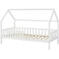 [en.casa] Hausbett Ydre 90 x 200 cm Kiefer weiß