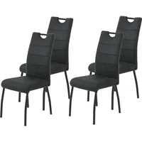 Hela 4er Set Vierfußstuhl; Petra, - Vintage anthrazit, -