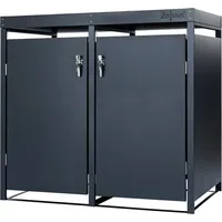 Zelsius Mülltonnenbox mit Pflanzdach für zwei 120 - 240