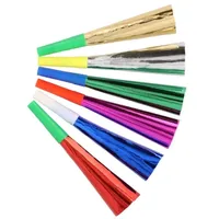 Papstar Trompeten 18 cm farbig sortiert Metallic