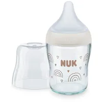 NUK Glas-Flasche Perfect Match weiß, von Geburt an, 120