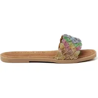 LAZAMANI Pantoletten Leder/Textil Pantolette bunt 41 EU