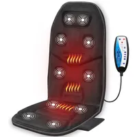COMFIER Massagesitzauflage mit Wärme - 10 Vibrationsmotoren, Rückenmassagegerät für