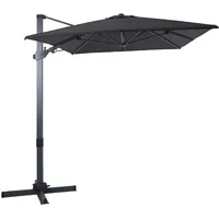 Axi Ampelschirm 300 cm x 200 cm Grau mit