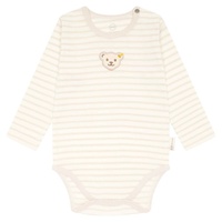 Steiff Baby Body - Strampler, Baumwolle, Bär, Streifen, Logo,