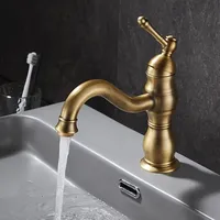 Kisimixer Wasserhahn Bad Antik Bronze, 360° Schwenkbar Armatur Waschbecken