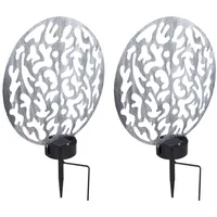 GLOBO Solar Steckleuchte Solarlampe rund Außenlampe Gartendeko Erdspieß, Lichteffekt,