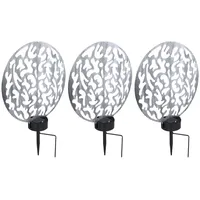 GLOBO Solar Steckleuchte Solarlampe rund Außenlampe Gartendeko Erdspieß, Lichteffekt,