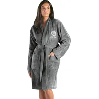 Carlo Colucci Damenbademantel Vita, 100% Baumwolle grau XL